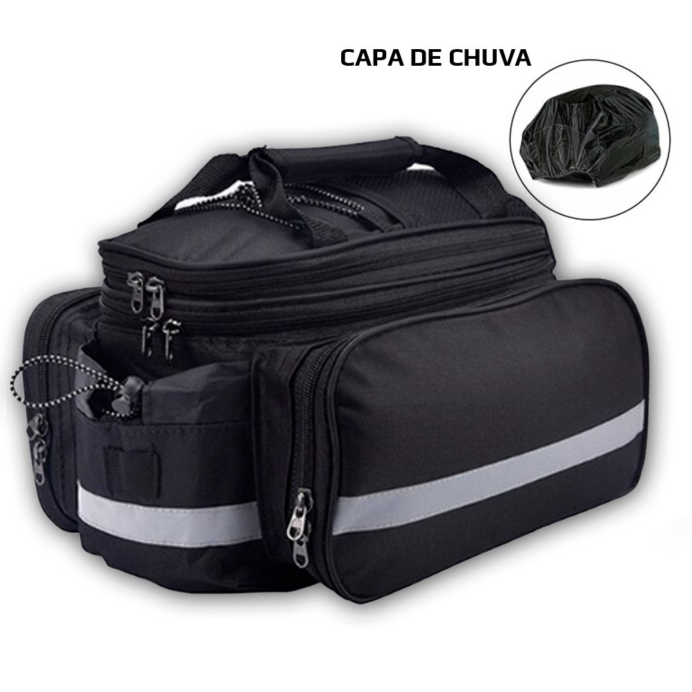 Alforge Impermeável para Bike – 18 Litros com Capa de Chuva Alforge Impermeável para Bike – 18 Litros com Capa de Chuva